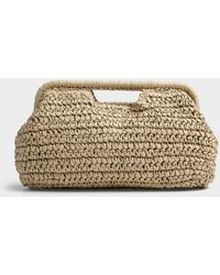 Simon's - Braided Straw Xl Evening Bag - Lyst