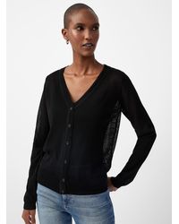 Contemporaine - Lace Back Sheer Cardigan - Lyst