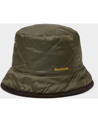 Barbour - Corduroy Trim Reversible Quilted Bucket Hat - Lyst