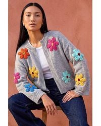 Roman - Roman Multi Floral Knit Cardigan - Lyst