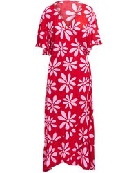 Simply Be - Crinkle Wrap Midi Dress - Lyst