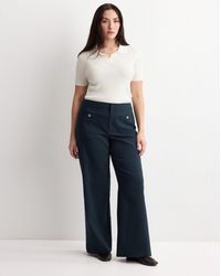 Mango - Wide Leg Trouser Button Detail - Lyst