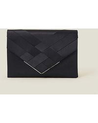 Accessorize - Woven Satin Clutch Bag - Lyst