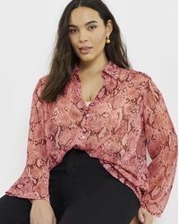 Simply Be - Crinkle Georgette Blouse - Lyst