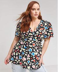 Simply Be - V Neck Tea Blouse - Lyst
