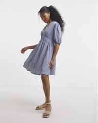 Simply Be - Waffle Waist Detail Skater Dress - Lyst
