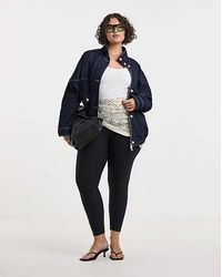 Simply Be - Funnel Neck Bat Wing Denim Jacket - Lyst