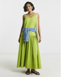 Simply Be - Cotton Drop Waist Dress - Lyst