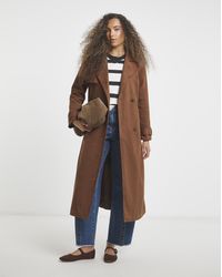 Simply Be - Suedette Trench Coat - Lyst
