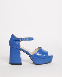 Simply Be - Classic Platform Heeled Sandals Ex Wide - Lyst