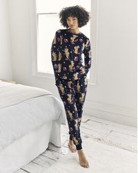 Chelsea Peers - Fleece Crew Neck Pj Set - Lyst