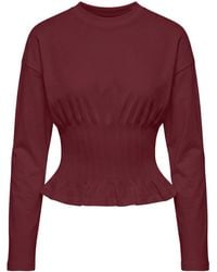 ONLY - Marie Corsage Jersey Top - Lyst