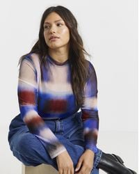 Simply Be - Print Mesh Top - Lyst