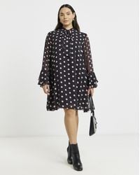Simply Be - Swing Dress With Tie Detail - Lyst