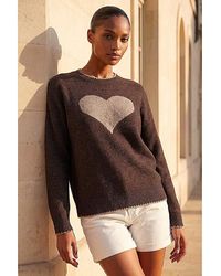 Roman - Roman Contrast Stitch Heart Jumper - Lyst