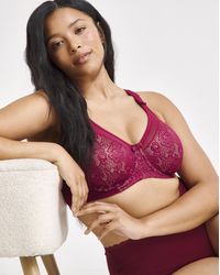 Berlei - Beauty Lace Minimiser Bra Burgund - Lyst