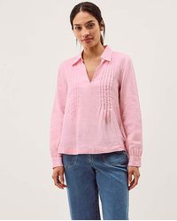 Monsoon - Riley Pintuck Linen Top - Lyst