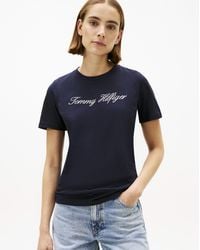 Tommy Hilfiger - Script Crew Neck Tee - Lyst