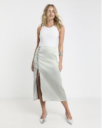 Simply Be - Premium Stretch Satin Midaxi Skirt - Lyst
