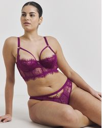 Simply Be - Sexy Lace Quarter Cup Bra - Lyst