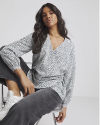 Simply Be - Tie Front Wrap Blouse - Lyst