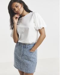 Simply Be - Distressed Mini Skirt - Lyst