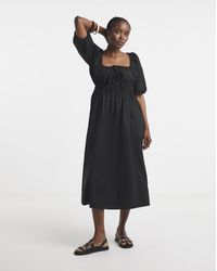 Simply Be - Cotton Poplin Tie Front Midi Dress - Lyst