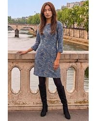 Roman - Roman Paisley Pocket Shift Stretch Dress - Lyst