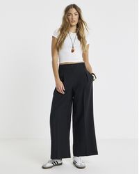 Simply Be - Elastic Back Pleated Wide Leg Trouser - Lyst