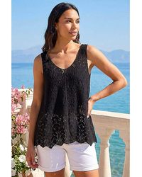 Roman - Roman Crochet Knit Vest Top - Lyst