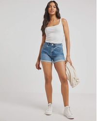 Simply Be - Roll Hem Mom Short - Lyst