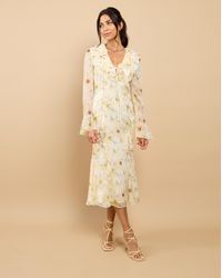 Little Mistress - Lm Floral Chiffon Midaxi - Lyst