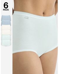 Sloggi - 6Pk Basic Maxi Briefs Mint Multi - Lyst
