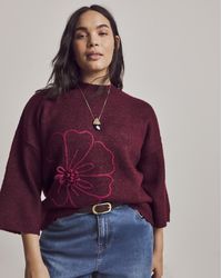Julipa - Floral 3/4 Sleeve Jumper - Lyst