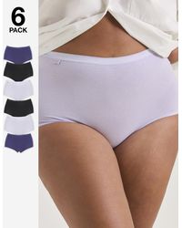 Sloggi - 6Pk Basic Maxi Briefs Lilac Multi - Lyst