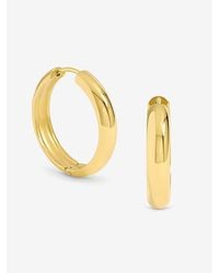 Jon Richard - Medium Flat Hoop Earrings - Lyst