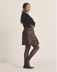 Simply Be - Suedette Pleated Mini Skirt - Lyst