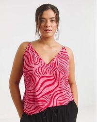 Simply Be - Zebra V Neck Cami - Lyst