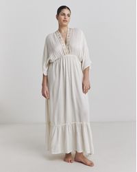 MAGISCULPT - Lurex Maxi Beach Kaftan - Lyst