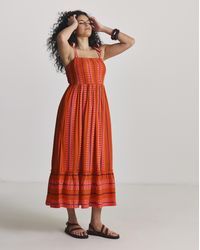 Beach To Beach - Jacquard Tie Strap Beach Dress - Lyst