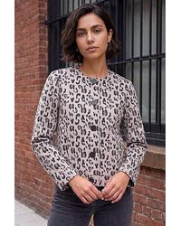 Roman - Roman Animal Print Buttoned Jacket - Lyst