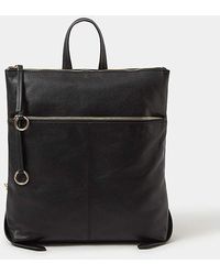 Accessorize - Double Zip Leather Backpack - Lyst