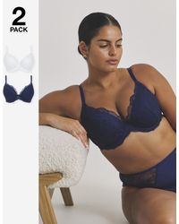 Pretty Secrets - 2 Pack Ella Padded Plunge Wired Bras - Lyst