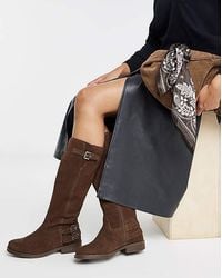 Simply Be - Suede Straight Knee High Boot Ex Wide Sc - Lyst