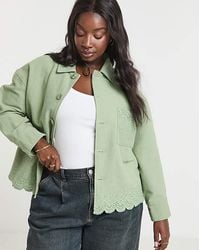 Simply Be - Sbe Broderie Cropped Jacket - Lyst