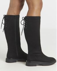 Simply Be - Lace Back Riding Boot Ex Wide Sc - Lyst