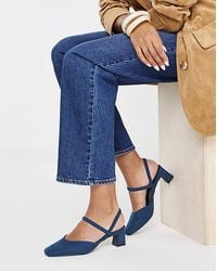 JD Williams - Slingback Block Heel Shoe Ex Wide - Lyst