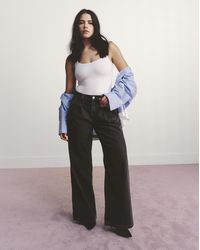 Simply Be - Pleat Detail Wide Leg Jeans - Lyst