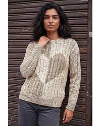 Roman - Roman Colour Block Heart Knit Jumper - Lyst