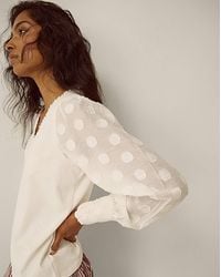 Monsoon - Ferne V-Neck Polka Dot Top - Lyst